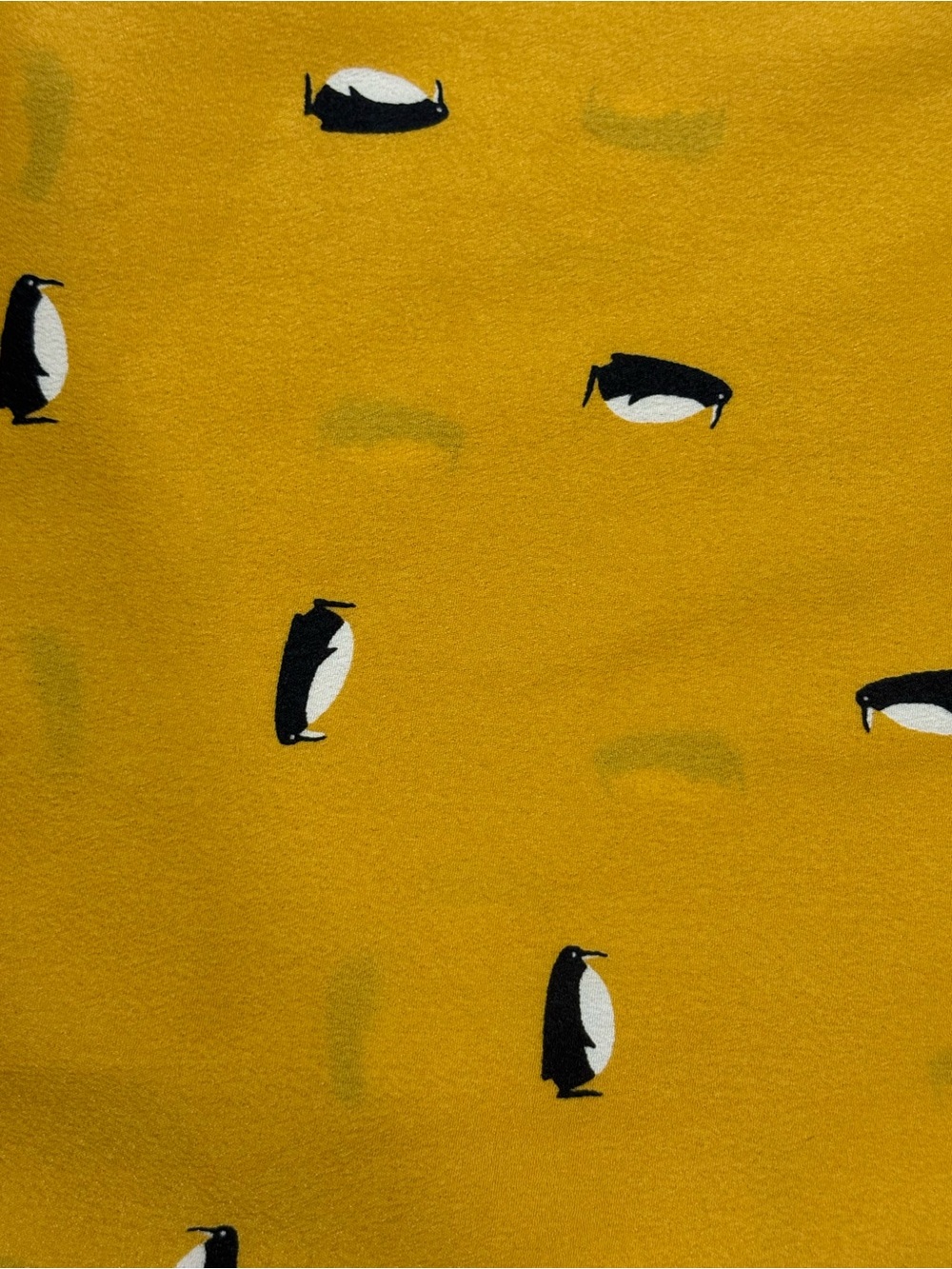 Mustard Infinity Scarf with Black and White Spot Accents — Women's Wrap - Picture 3 of 6